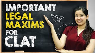 CLAT 2019  Important Legal Maxims  DU LLB AILET Law Entrance Exam [upl. by Klayman993]