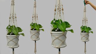 PORTA MACETAS EN MACRAMÉ muy Fácil🌿  Macrame Plant Hanger Pattern  Super Easy [upl. by Holms445]