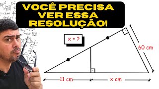 PARECE FÁCIL MAS NÃO É NÃOMATEMÁTICAGEOMETRIA PLANASEMELHANÇATEOREMA DE PITÁGORAS [upl. by Stefania978]