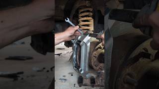 Putting new brakes caliper on my 71 ford f250 [upl. by Ardnuat]