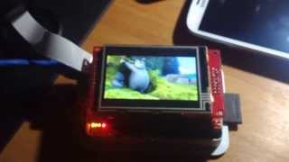 Raspberry Pi  Watterott MI0283QT9A 28quot LCD  Touchpanel Display Video Test [upl. by Ain]