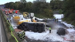 EXPLOSIONSGEFAHR NACH UNFALL MIT TANKLASTZUG  Großeinsatz Feuerwehr Köln  Bergungsarbeiten [upl. by Borroff]