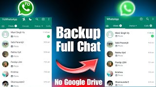 YOWhatsapp To Whatsapp Backup  Full Chat Transfer  YOWhatsapp Backup Kaise Kare [upl. by Naghem24]