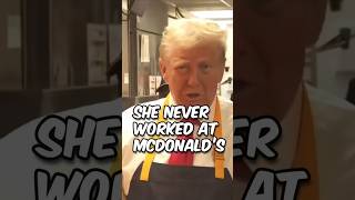 Trump Cooking Fries at McDonalds and KAMALA Never Did trump harris shorts [upl. by Anaig862]