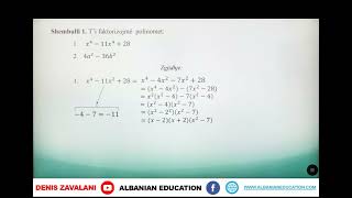 8 02 061 Java 16 Matematikë faktorizimi i polinomit në varësi të numrit të termave [upl. by Marlene]