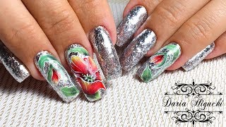 Красивые Маки на Ноготках Akzentz Gel Play [upl. by Dine939]