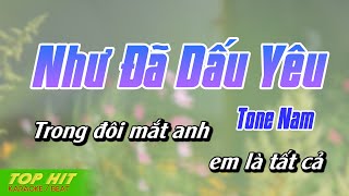 Như Đã Dấu Yêu Karaoke Tone Nam  Nhạc Sống Mới Dễ Hát TOP HIT KARAOKE [upl. by Gavrah866]