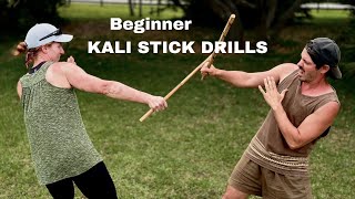 Kali Stick Fighting Basic Drills for Super Beginners  Filipino Kali Martial Arts [upl. by Hippel]