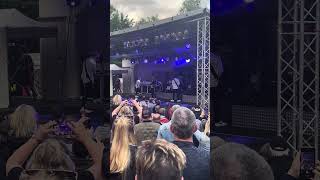 Walking on stage Status Quo Glasgow Kelvingrove Bandstand 30524 [upl. by Eastman]