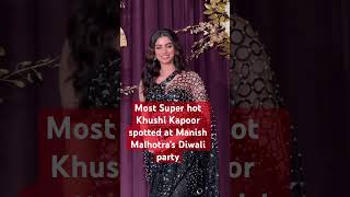 Khushi Kapoor  at Manish Malhotra’s Diwali 🪔 Party 🎉 khushikapoor manishmalhotra diwali party [upl. by Oina]