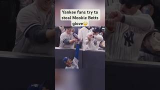 Yankee Fans try to steal Mookies glove worldseries yankees mlb dodgers yankeeshighlights [upl. by Svetlana901]