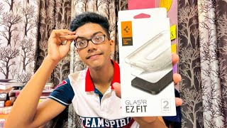 Spigen iPhone 13 Glass Protector Unboxing amp Review GlastR EZ Fit [upl. by Arden59]