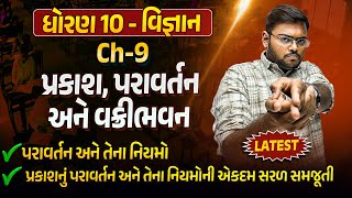 Std 10 Science Ch 9  પ્રકાશનું પરાવર્તન અને તેના નિયમો ની એકદમ સરળ સમજૂતી  Science Most IMP Topic [upl. by Nylirad]