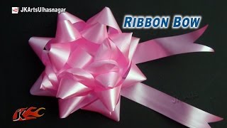 DIY Easy Bow for a gift or Christmas tree  How to make  JK Arts 801 RibbonBow [upl. by Formica536]