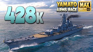 Battleship Yamato Giantic damage on map Sleeping Giant  World of Warships [upl. by Yleme]