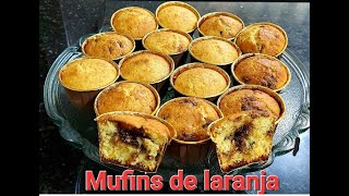 Bolinhos de laranja com chocolate muffins de laranja [upl. by Repip146]