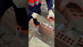 Satisfying bricklaying 🧱🧱🧱 subscribe for more [upl. by Ettenil]