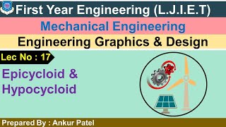 Lec 17Epicycloid amp Hypocycloid  Engineering Graphics amp Design First year Engineering [upl. by Idoux]