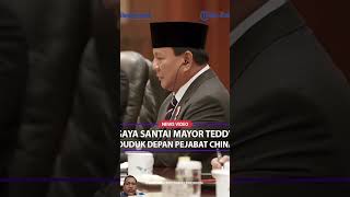 Gaya santai mayor Teddy didepan pejabat china prabowopresiden shorts [upl. by Nirroc]