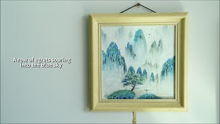 Very moody oil painting landscape painting  White Egret [upl. by Nagoh]