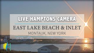 Hamptonscom  LIVE East Lake Beach amp Inlet Montauk New York SUNSET CAM [upl. by Lerraj]