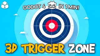 Make a 3D Trigger Zone in Godot 4 in One Minute [upl. by Suhploda]