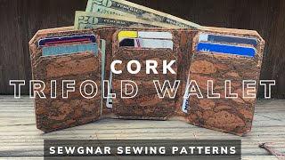 Sewing Tutorial  Cork Trifold Wallet  SewGnar Sewing Patterns [upl. by Wilbert]