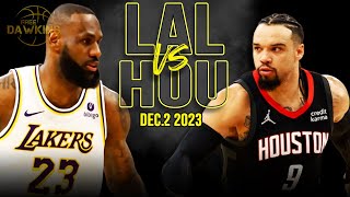 Los Angeles Lakers vs Houston Rockets Full Game Highlights  December 2 2023  FreeDawkins [upl. by Dareece335]