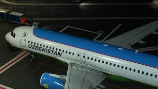 MSFS Dushanbe  Tashkent Fenix Airbus A320 v2 b2 Uzbekistan Airways [upl. by Karole]