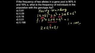 How to apply HardyWeinberg formula in order to solve genetics problems [upl. by Nike312]