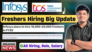 🔥Infosys Plans to Hire 1500020000 Freshers  All Roles Salary  TCS Hiring Updates  20212025 [upl. by Nameloc]