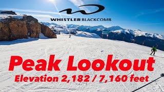 Mille High Ski Run 7260 Feet High WHISTLER  BLACKCOMB [upl. by Humfrey276]