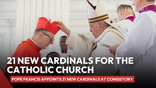 Pope Francis Created 21 New Cardinals for the Catholic Church at the Vatican [upl. by Nuahsor]