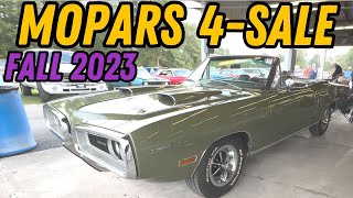 Mopar Cars for Sale at the Fall Carlisle 2023  Chrysler Plymouth amp Dodge Classic and Muscle Cars [upl. by Aeret]