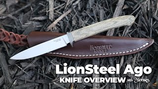 LionSteel AGO Fixed Blade Knife  5Minute Overview  Atlantic Knife [upl. by Rosenkranz]