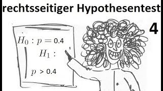 Hypothesentest Erstellen eines rechtsseitigen HypothesenTestes mit vorgegebenen Signifikanzniveau [upl. by Animsaj442]