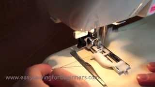 How to Sew a Buttonhole Using The Automatic Buttonhole Janome R Foot [upl. by Kano]