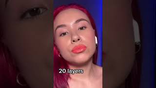 100 Layers of Lipstick challenge 💄💄💋💋part 2 lipstick [upl. by Westlund]