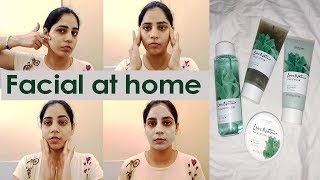 Facial at home  Easy get glowing bright skin  Oriflame Tea tree facial kit for oily skin  RAAVVII [upl. by Mercuri]