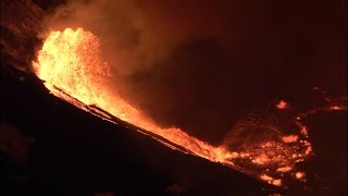 Lava flow in the Crater of Kīlauea Volcano Dec 2020 [upl. by Natsreik]