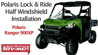 Polaris Ranger 900XP Lock amp Ride ProFit Half Windshield [upl. by Yenatirb470]