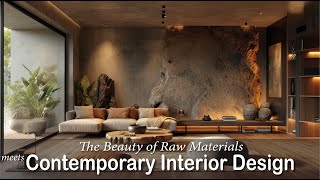 Unveiling the Beauty of Raw Materials Contemporary Interior Design Inspirations [upl. by Idnym]