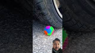 Crushing of soft and crunchy things by car tyre asmr crushing crushing soft shorts [upl. by Eenot337]