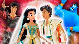 🕌 La BODA de ALADDIN y JASMINE 🧞‍♂️🐵 El GENIO los CASA 💙 Juguetes Fantásticos [upl. by Serrell]