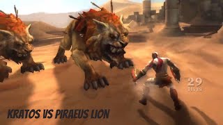 God of War  Kratos VS Piraeus Lion [upl. by Abbottson]