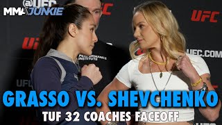 Alexa Grasso Valentina Shevchenko faceoff ahead of The Ultimate Fighter Season 32 [upl. by Ameerak]