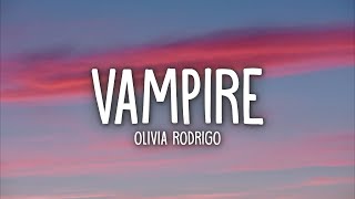 Olivia Rodrigo  vampire Lyrics [upl. by Llerol]