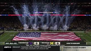 2024 College Football Playoff National Championship Game Michigan vs Washington All22 ESPN3 Feed [upl. by Auqinet]