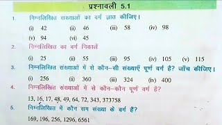 Bihar board class 8th math ex51 Q12345 वर्ग और वर्गमूल [upl. by Melisandra272]