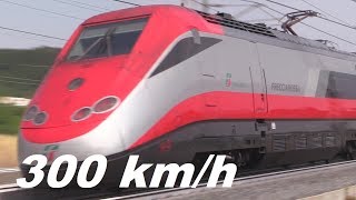 Treni in corsa a 300 kmh Alta Velocità RomaNapoli Frecciarossa Frecciarossa1000 Italo NTV [upl. by Nodnerb851]